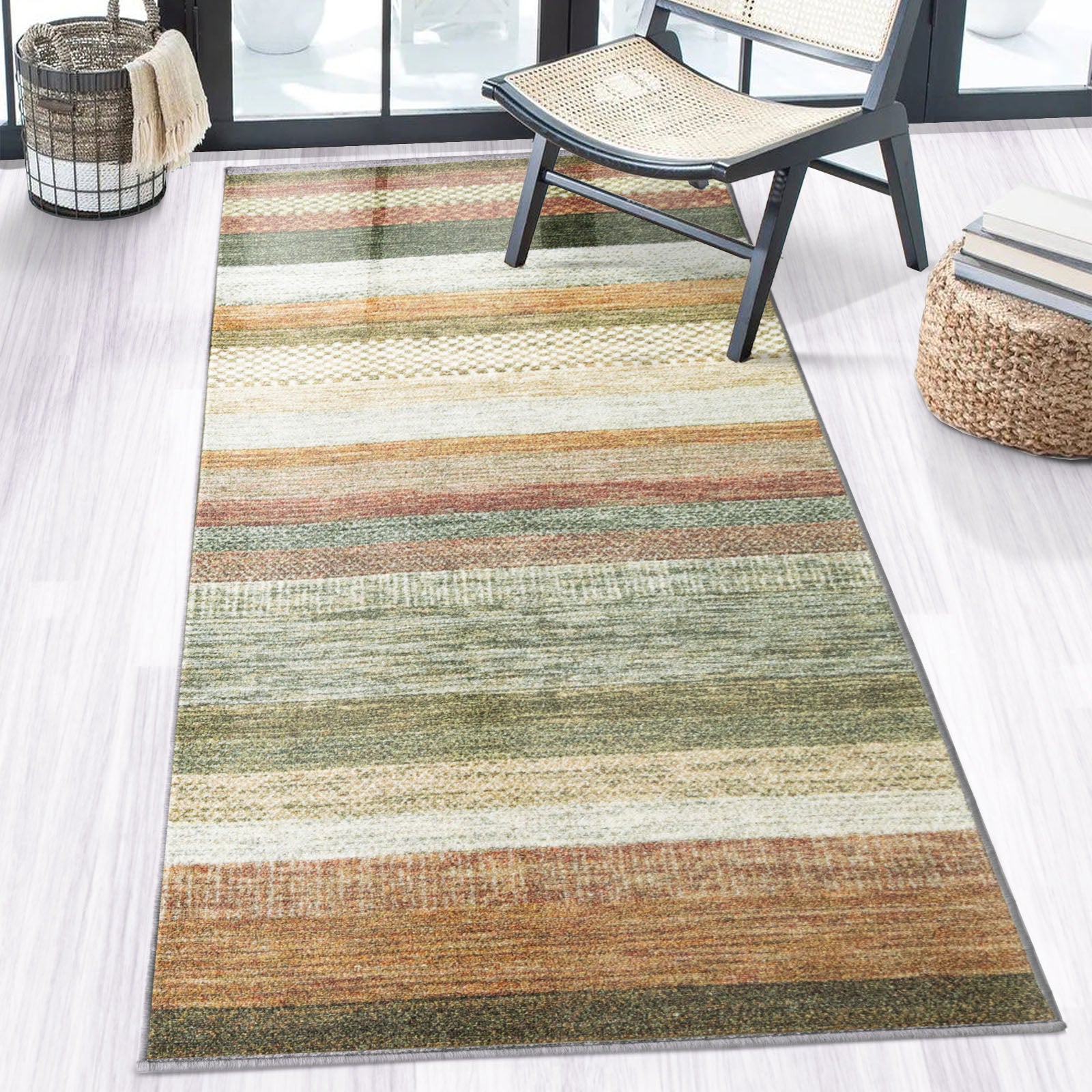 Tapis de passage sur mesure | Naxos | Antidérapant, résistant & facile d'entretien | Nombreuses variantes de couleurs dans un style moderne