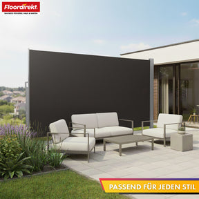 Store latéral en aluminium | Protection solaire et visuelle pour terrasse, balcon et jardin | Protection UV, opaque et déperlant | Différentes couleurs et tailles