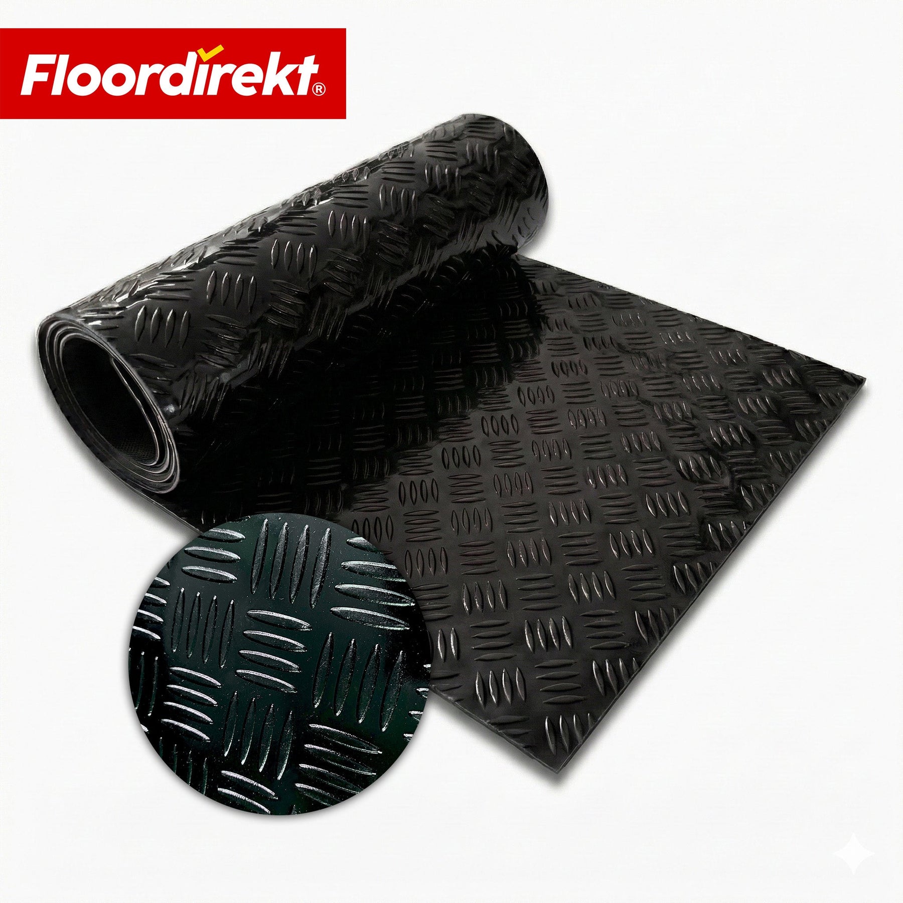 ✂ Revêtement de sol PVC | Bullet | Aspect tôle striée | Antidérapant & Facile d’entretien | Au mètre / Découpe sur mesure | Largeur 110 cm