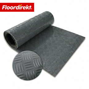 Revêtement de sol PVC | Bullet | Aspect tôle striée | Antidérapant & Facile d’entretien | Au mètre / Découpe sur mesure | Largeur 110 cm