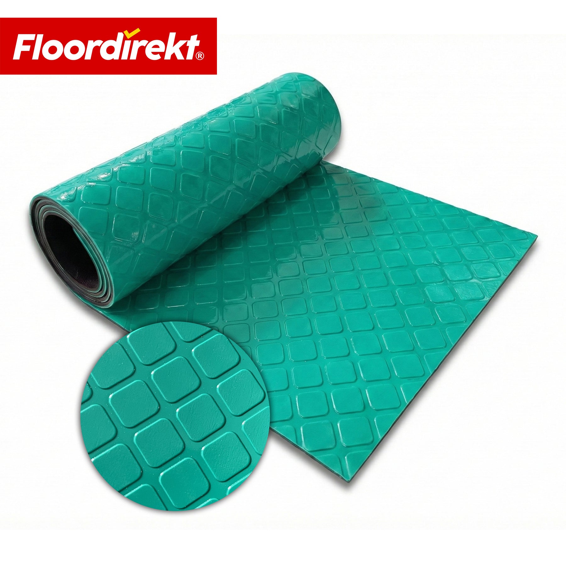 Revêtement de sol PVC | Check Quadra | Motif carreaux | Antidérapant & facile d’entretien | Au mètre / Découpe sur mesure | Largeur 110 cm