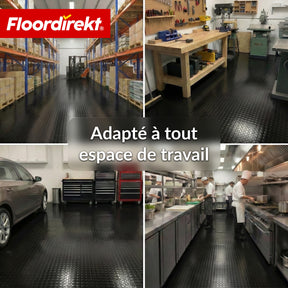 PVC-revêtement de sol | Coin Mirror | Aspect coin à pastilles plates | Antidérapant & facile d’entretien | Au mètre / découpe sur mesure | Largeur 110 cm