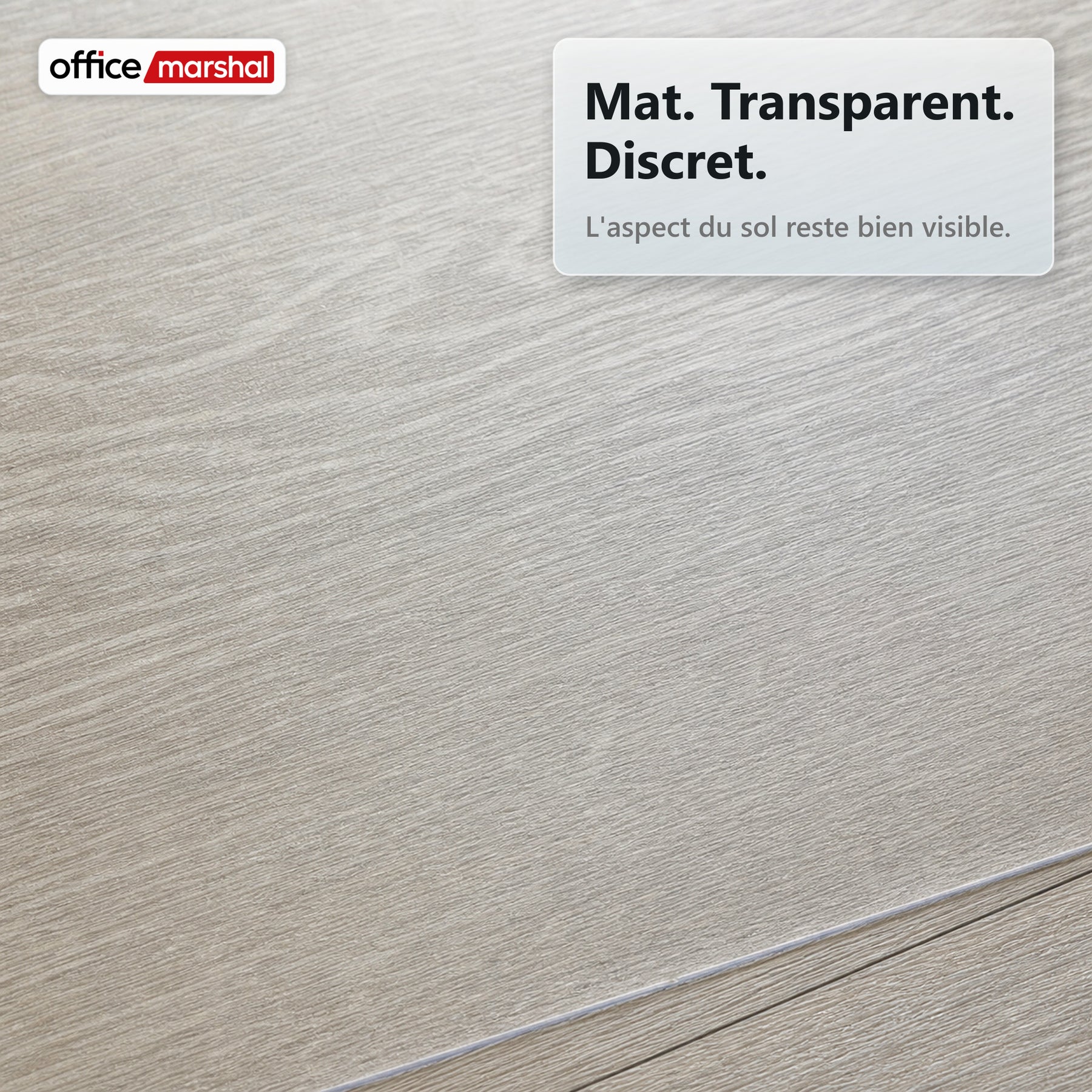 Tapis de protection de sol Floorfit sur mesure | Transparent mat | Pour parquet, stratifié et vinyle