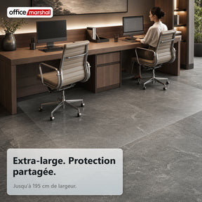 Tapis de protection de sol Floorfit sur mesure | Transparent mat | Pour parquet, stratifié et vinyle