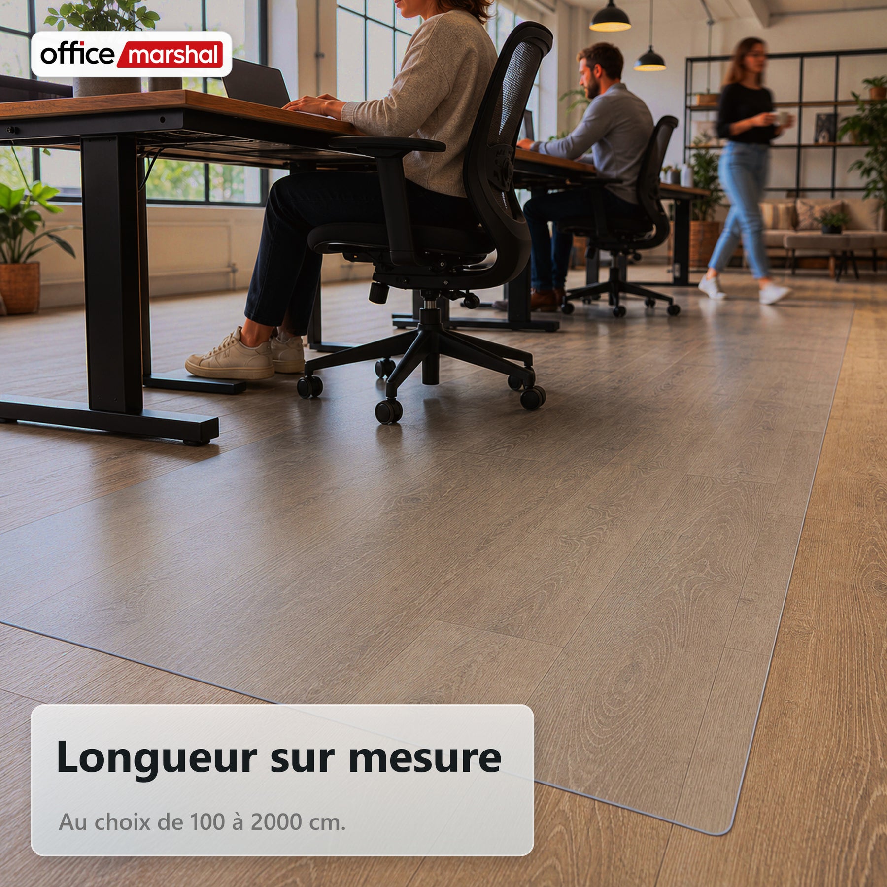 Tapis de protection de sol Floorfit sur mesure | Transparent mat | Pour parquet, stratifié et vinyle