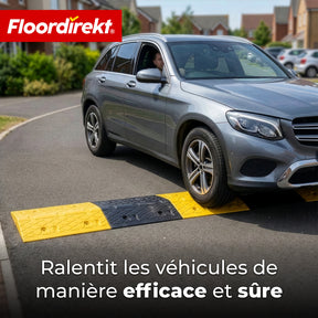 Ralentisseur Vento | 2 pièces en caoutchouc | dos d’âne jusqu’à 30 t | ralentisseur jaune-noir