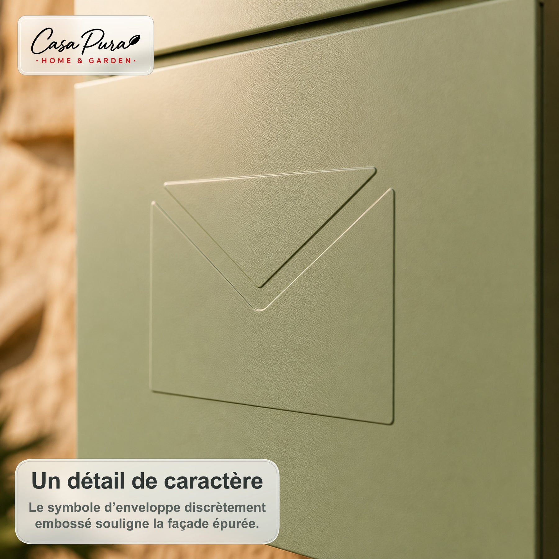 Boîte aux lettres | Laurent | Boîte aux lettres murale avec Porte-journaux | Verte | Verrouillable