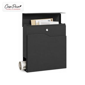 Boîte aux lettres | Pascal | Boîte aux lettres murale avec Porte-journaux | Anthracite | Verrouillable