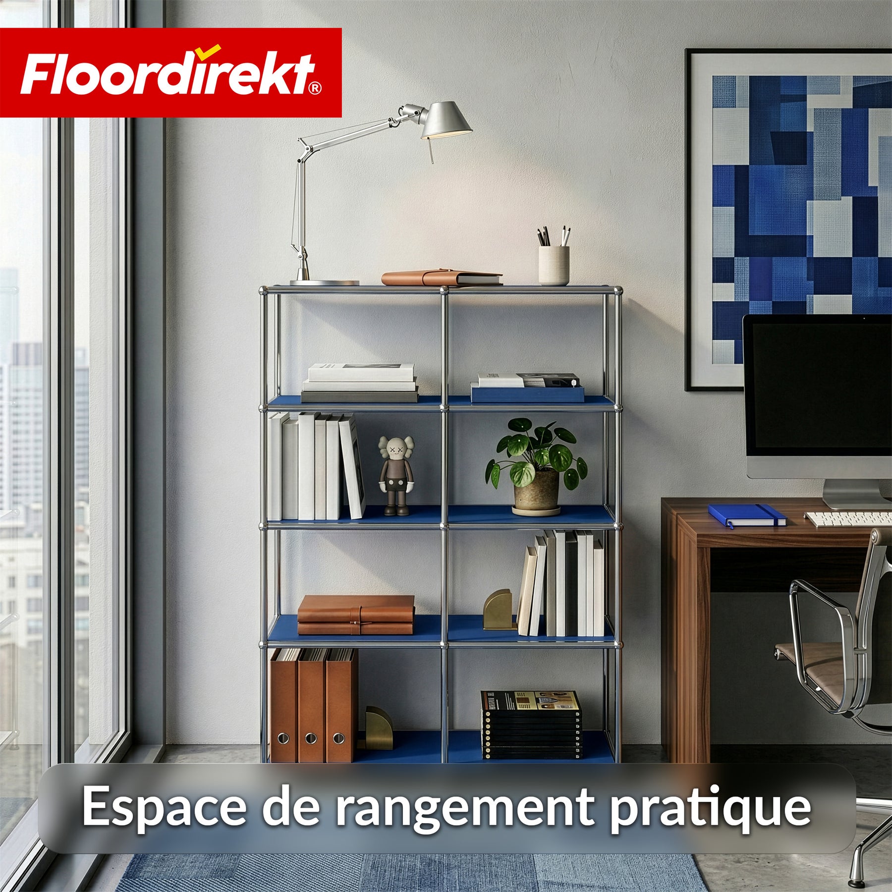 Étagère métallique | Concept Epure MK-015 | Étagère ouverte avec 5 niveaux | Étagère cuisine, bureau & salon