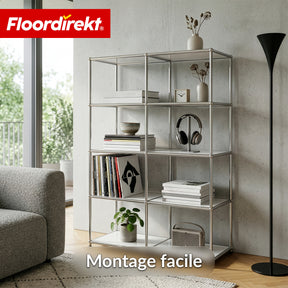 Étagère métallique | Concept Epure MK-015 | Étagère ouverte avec 5 niveaux | Étagère cuisine, bureau & salon