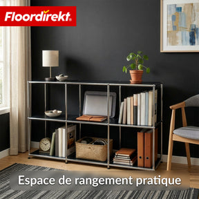 Étagère en métal | Concept Epure MK-018 | Étagère ouverte sur pied avec 3 niveaux | Étagère cuisine, bureau & salon