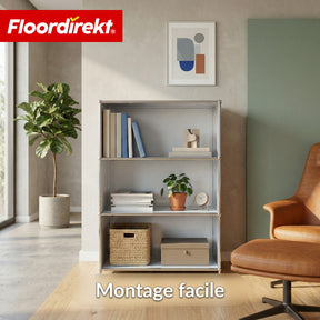 Étagère en métal | Concept Épure MK-101 | Étagère sur pied à 4 niveaux | Bibliothèque avec parois latérales | Étagère de rangement moderne