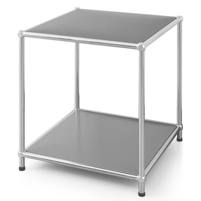 Étagère métallique | Concept Epure MK-012 | Étagère d'appoint et de rangement ouverte avec 2 tablettes | Disponible en plusieurs couleurs