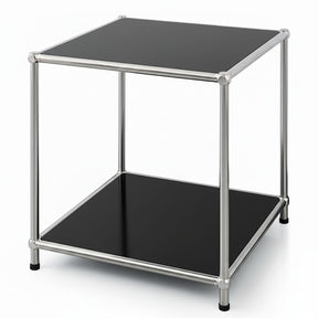 Étagère métallique | Concept Epure MK-012 | Étagère d'appoint et de rangement ouverte avec 2 tablettes | Disponible en plusieurs couleurs