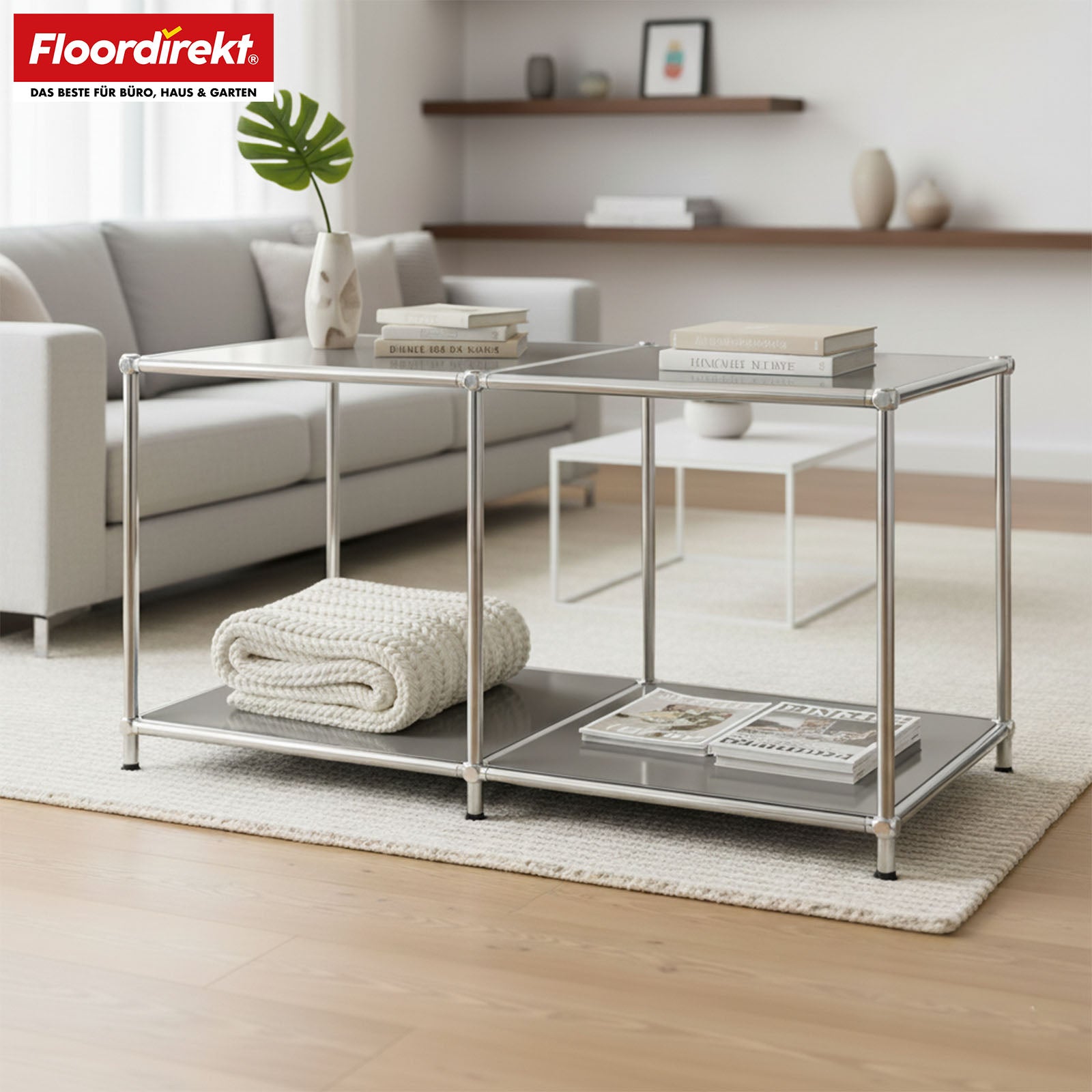 Étagère métallique | Concept Epure MK-016 | Buffet et étagère de rangement avec surfaces ouvertes | Disponible en plusieurs couleurs