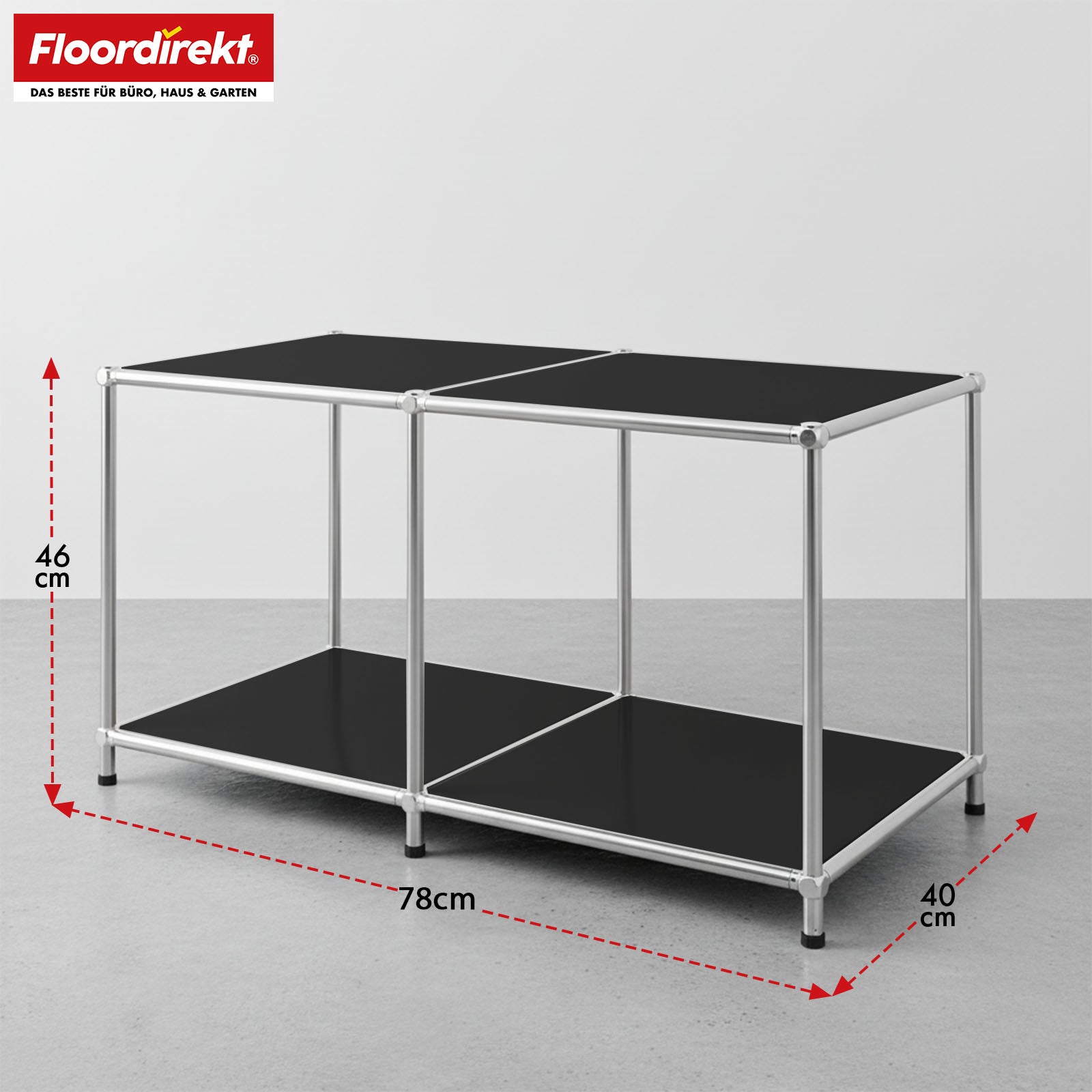 Étagère métallique | Concept Epure MK-016 | Buffet et étagère de rangement avec surfaces ouvertes | Disponible en plusieurs couleurs