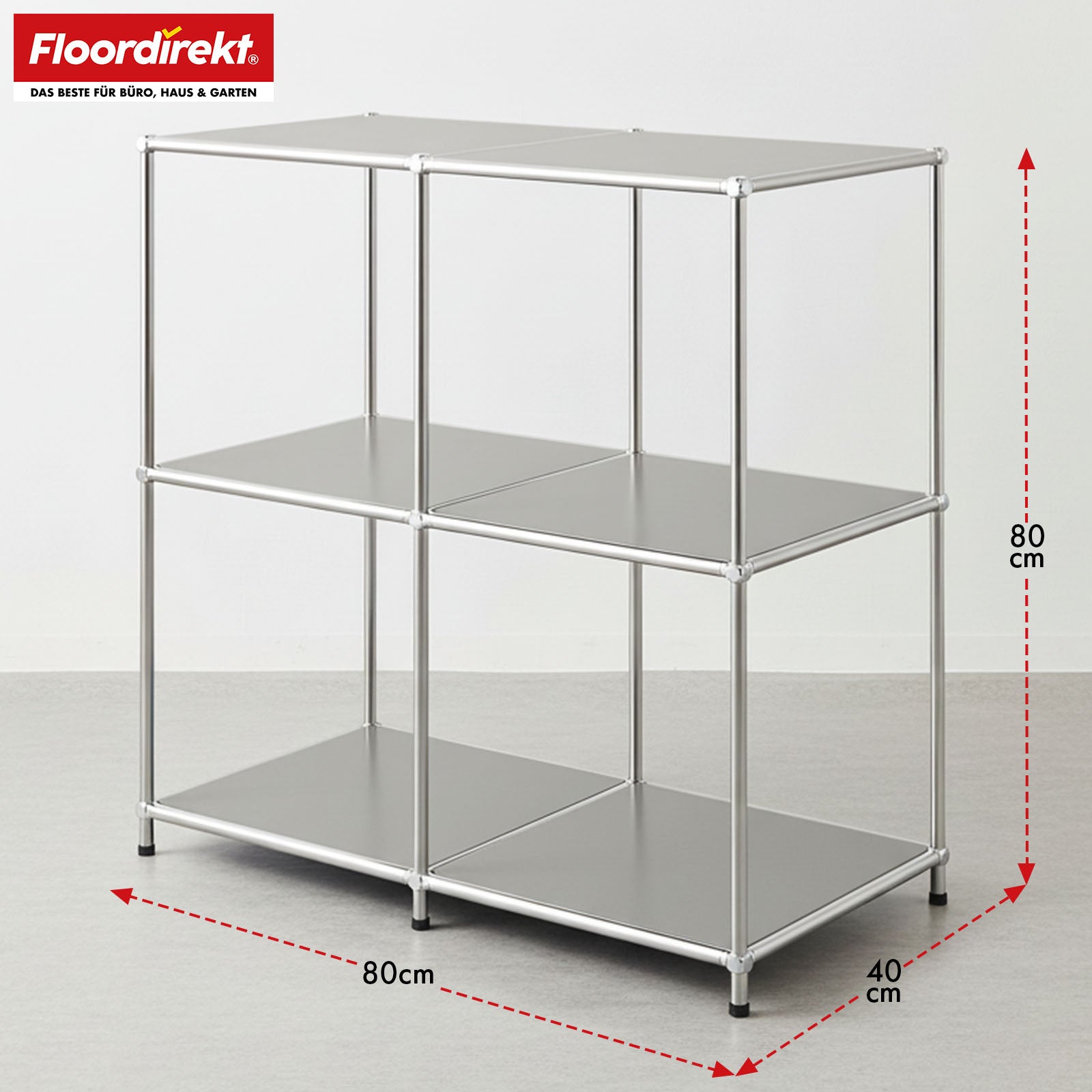 Étagère métallique | Concept Epure MK-027 | Buffet ouvert à 3 niveaux et étagère de rangement | Disponible en plusieurs couleurs