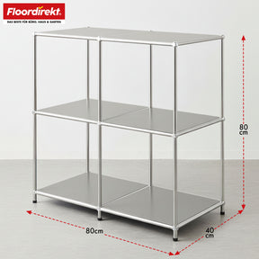 Étagère métallique | Concept Epure MK-027 | Buffet ouvert à 3 niveaux et étagère de rangement | Disponible en plusieurs couleurs