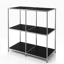 Étagère métallique | Concept Epure MK-027 | Buffet ouvert à 3 niveaux et étagère de rangement | Disponible en plusieurs couleurs