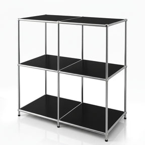 Étagère métallique | Concept Epure MK-027 | Buffet ouvert à 3 niveaux et étagère de rangement | Disponible en plusieurs couleurs