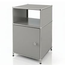 Étagère métallique | Concept Epure MK-040 | Étagère de rangement à 3 niveaux avec porte et tablettes | Disponible en plusieurs couleurs
