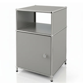 Étagère métallique | Concept Epure MK-040 | Étagère de rangement à 3 niveaux avec porte et tablettes | Disponible en plusieurs couleurs
