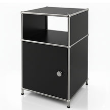 Étagère métallique | Concept Epure MK-040 | Étagère de rangement à 3 niveaux avec porte et tablettes | Disponible en plusieurs couleurs