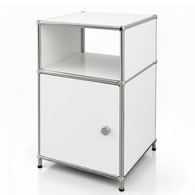 Étagère métallique | Concept Epure MK-040 | Étagère de rangement à 3 niveaux avec porte et tablettes | Disponible en plusieurs couleurs