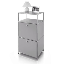 Étagère métallique | Concept Epure MK-120 | Étagère de rangement avec compartiments verrouillables, compartiment ouvert et tablette | Disponible en plusieurs couleurs