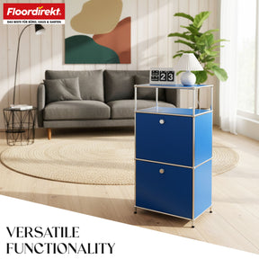 Étagère métallique | Concept Epure MK-120 | Étagère de rangement avec compartiments verrouillables, compartiment ouvert et tablette | Disponible en plusieurs couleurs