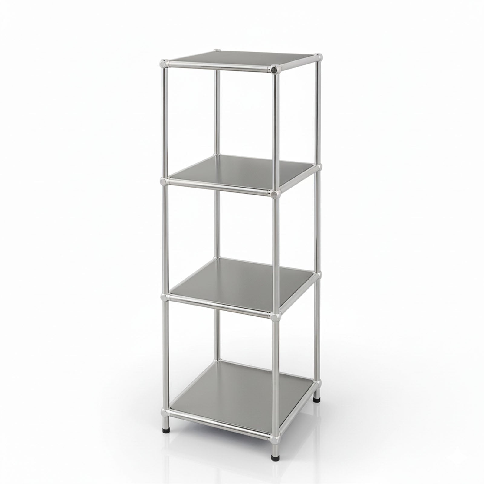 Étagère métallique | Concept Epure MK-005 | Étagère à 4 niveaux avec tablettes ouvertes | Disponible en plusieurs couleurs