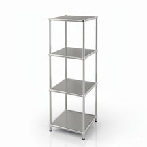 Étagère métallique | Concept Epure MK-005 | Étagère à 4 niveaux avec tablettes ouvertes | Disponible en plusieurs couleurs