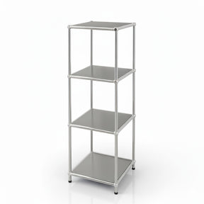 Étagère métallique | Concept Epure MK-005 | Étagère à 4 niveaux avec tablettes ouvertes | Disponible en plusieurs couleurs