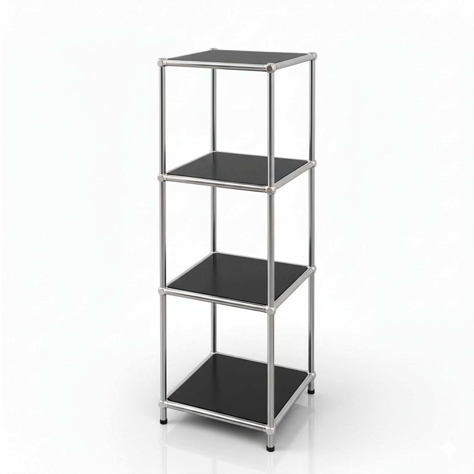 Étagère métallique | Concept Epure MK-005 | Étagère à 4 niveaux avec tablettes ouvertes | Disponible en plusieurs couleurs