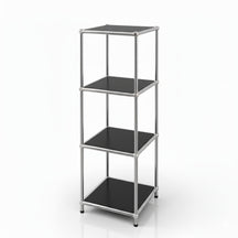 Étagère métallique | Concept Epure MK-005 | Étagère à 4 niveaux avec tablettes ouvertes | Disponible en plusieurs couleurs