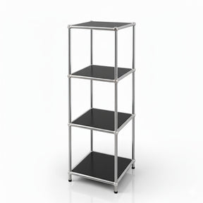Étagère métallique | Concept Epure MK-005 | Étagère à 4 niveaux avec tablettes ouvertes | Disponible en plusieurs couleurs