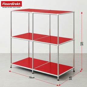 Étagère métallique | Concept Epure MK-027 | Buffet ouvert à 3 niveaux et étagère de rangement | Disponible en plusieurs couleurs