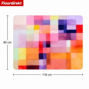 Tapis de protection de sol design | Protection robuste de chaise de bureau en PVC spécial pour bureau & télétravail | 80 x 118 cm