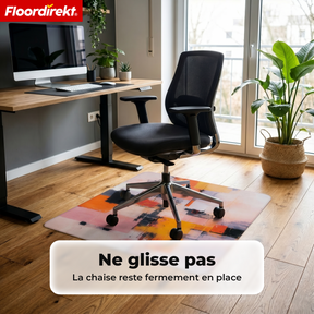 Tapis de protection de sol design | Protection robuste de chaise de bureau en PVC spécial pour bureau & télétravail | 80 x 118 cm