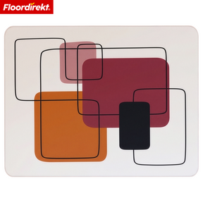 Tapis de protection de sol design | Protection robuste de chaise de bureau en PVC spécial pour bureau & télétravail | 80 x 118 cm