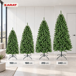 Sapin de Noël artificiel | Evergreen | Aspect sapin dense avec pied en métal | 150–240 cm