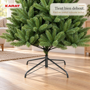 Sapin de Noël artificiel | Evergreen | Aspect sapin dense avec pied en métal | 150–240 cm