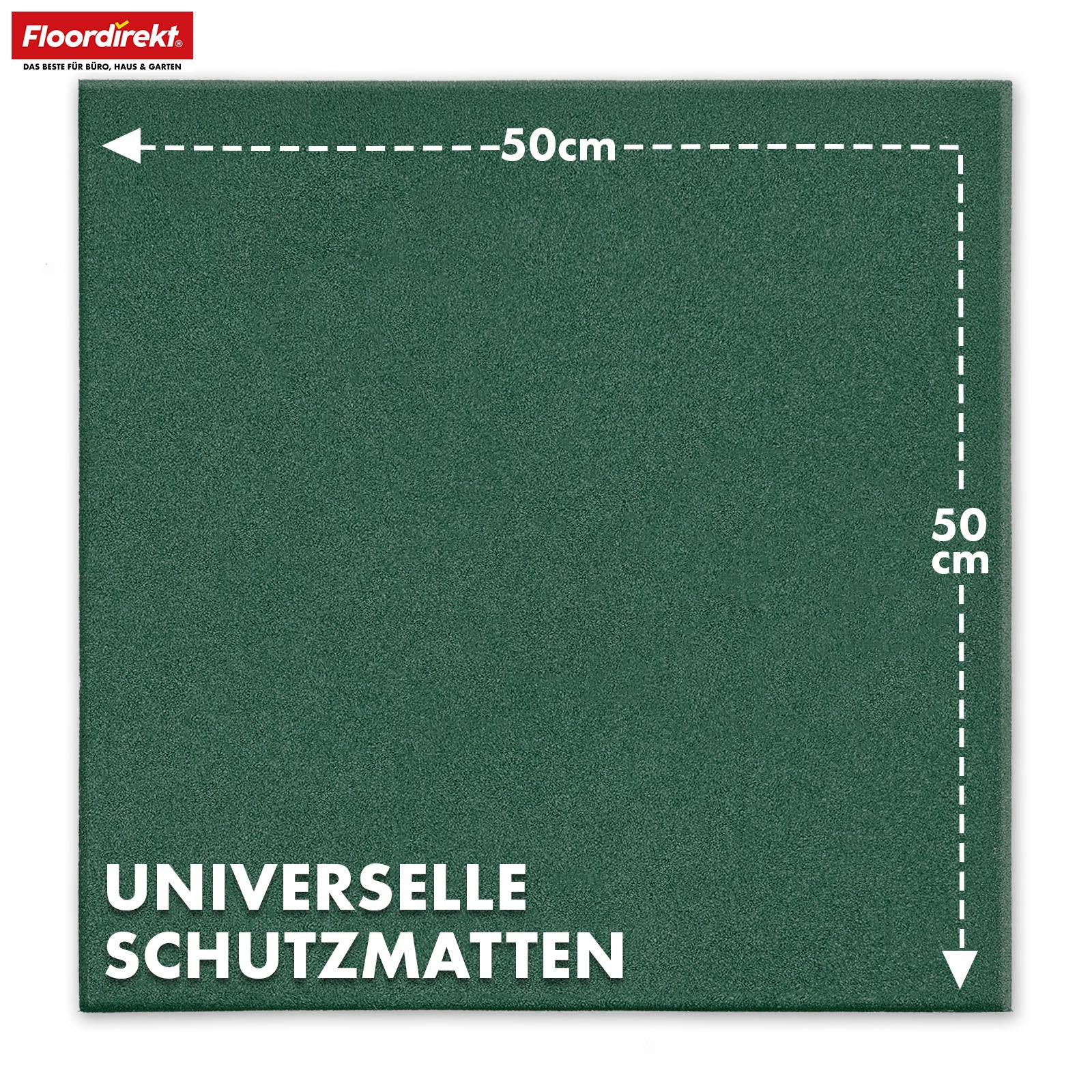 Tapis de protection contre les chutes | Play Protect | Protection de sol antidérapante et robuste en caoutchouc | Différentes épaisseurs et couleurs | 50 x 50 cm