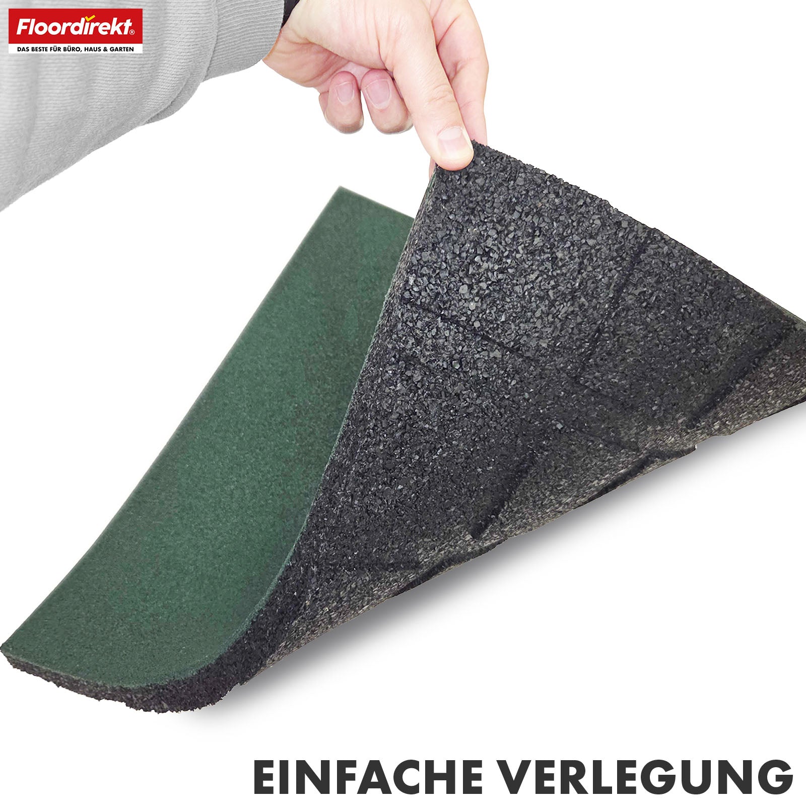 Tapis de protection contre les chutes | Play Protect | Protection de sol antidérapante et robuste en caoutchouc | Différentes épaisseurs et couleurs | 50 x 50 cm