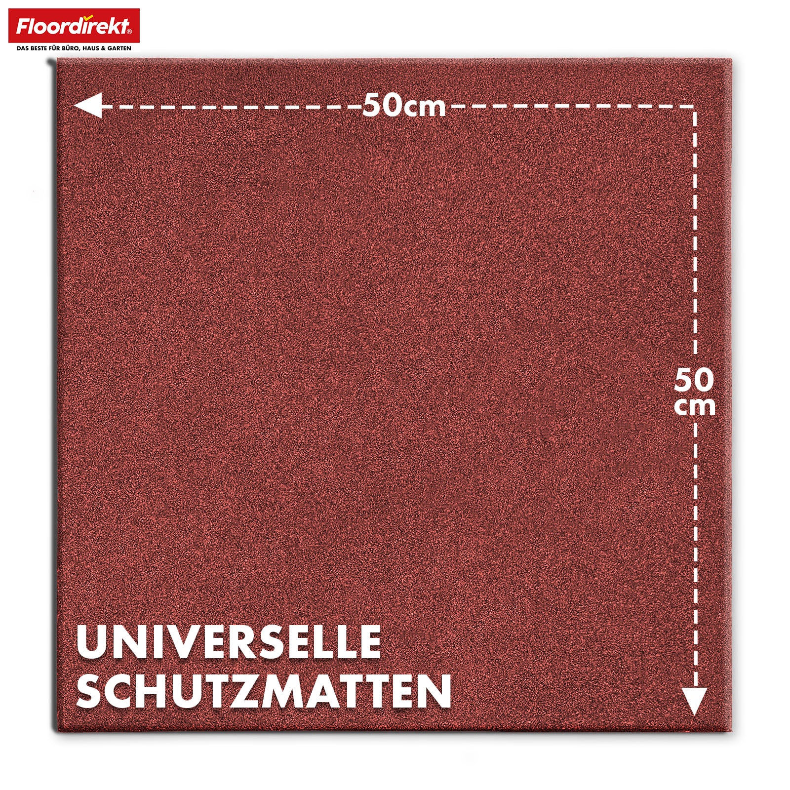 Tapis de protection contre les chutes | Play Protect | Protection de sol antidérapante et robuste en caoutchouc | Différentes épaisseurs et couleurs | 50 x 50 cm