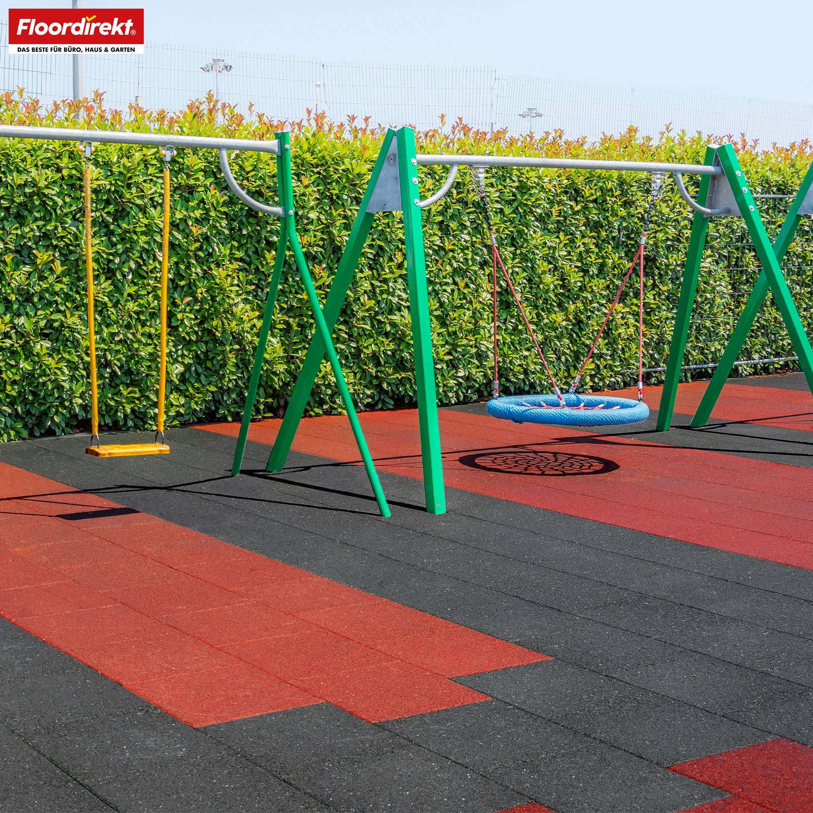 Tapis de protection contre les chutes | Play Protect | Protection de sol antidérapante et robuste en caoutchouc | Différentes épaisseurs et couleurs | 50 x 50 cm