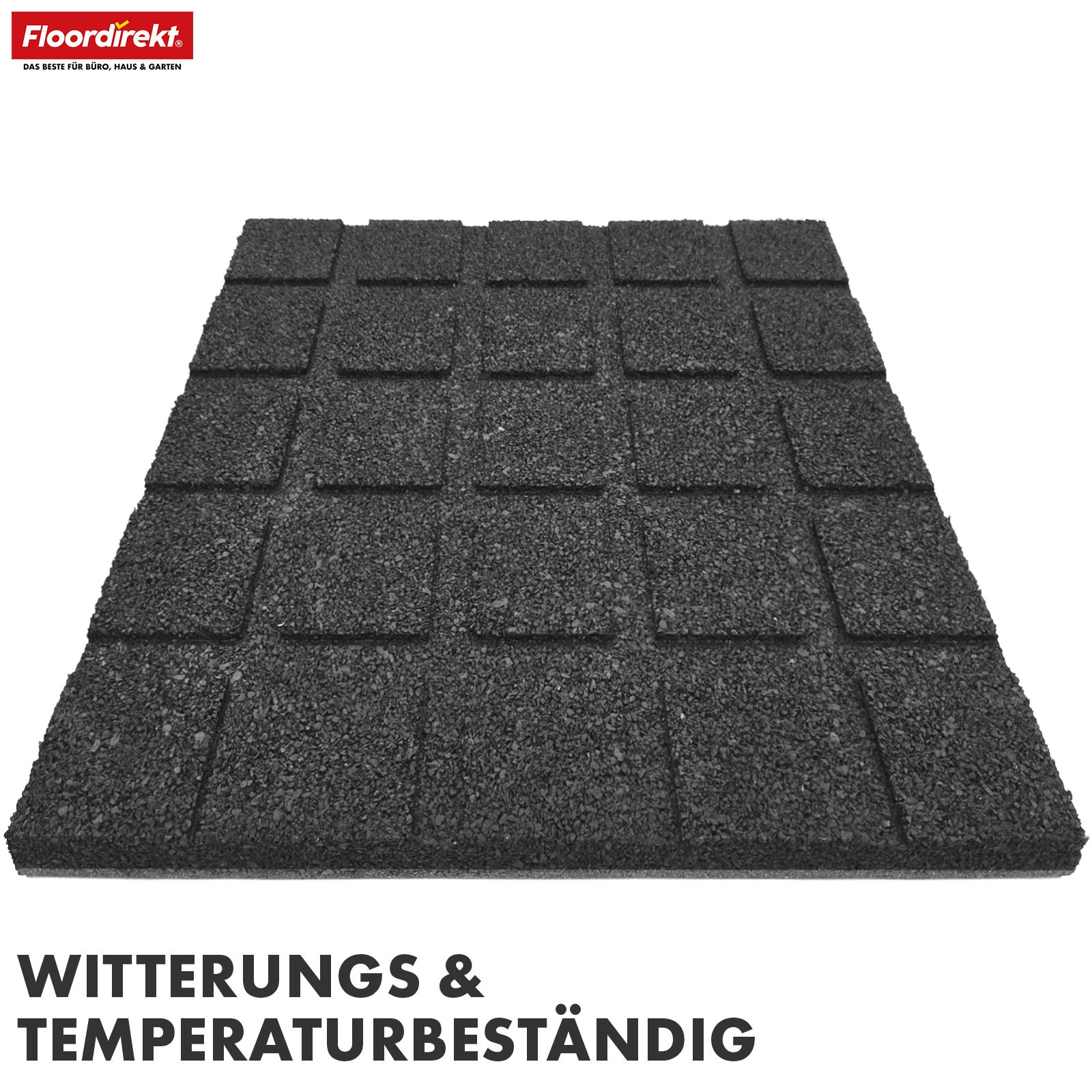 Tapis de protection contre les chutes | Play Protect | Protection de sol antidérapante et robuste en caoutchouc | Différentes épaisseurs et couleurs | 50 x 50 cm
