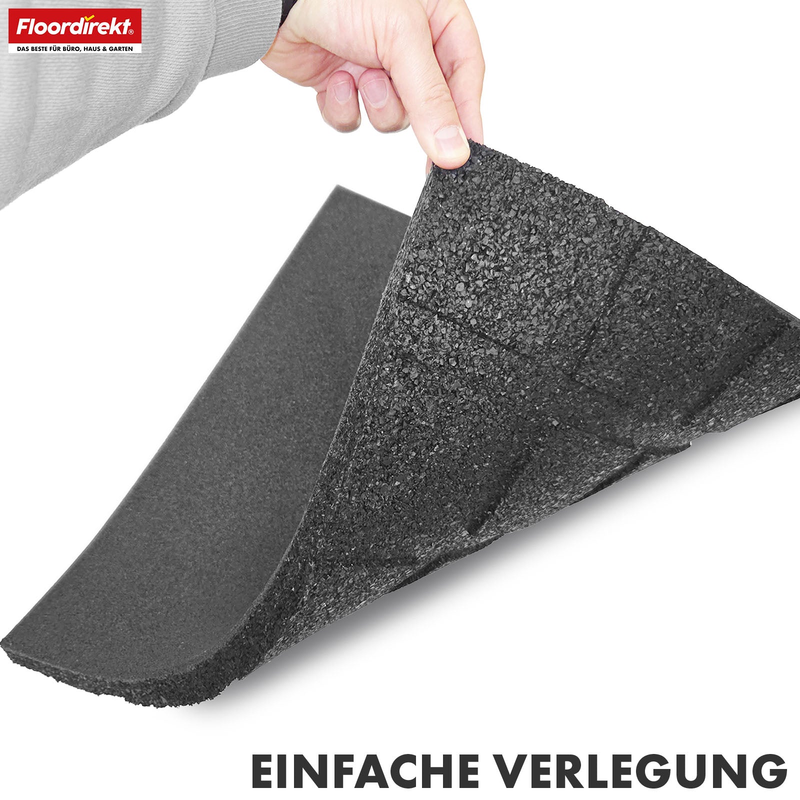 Tapis de protection contre les chutes | Play Protect | Protection de sol antidérapante et robuste en caoutchouc | Différentes épaisseurs et couleurs | 50 x 50 cm