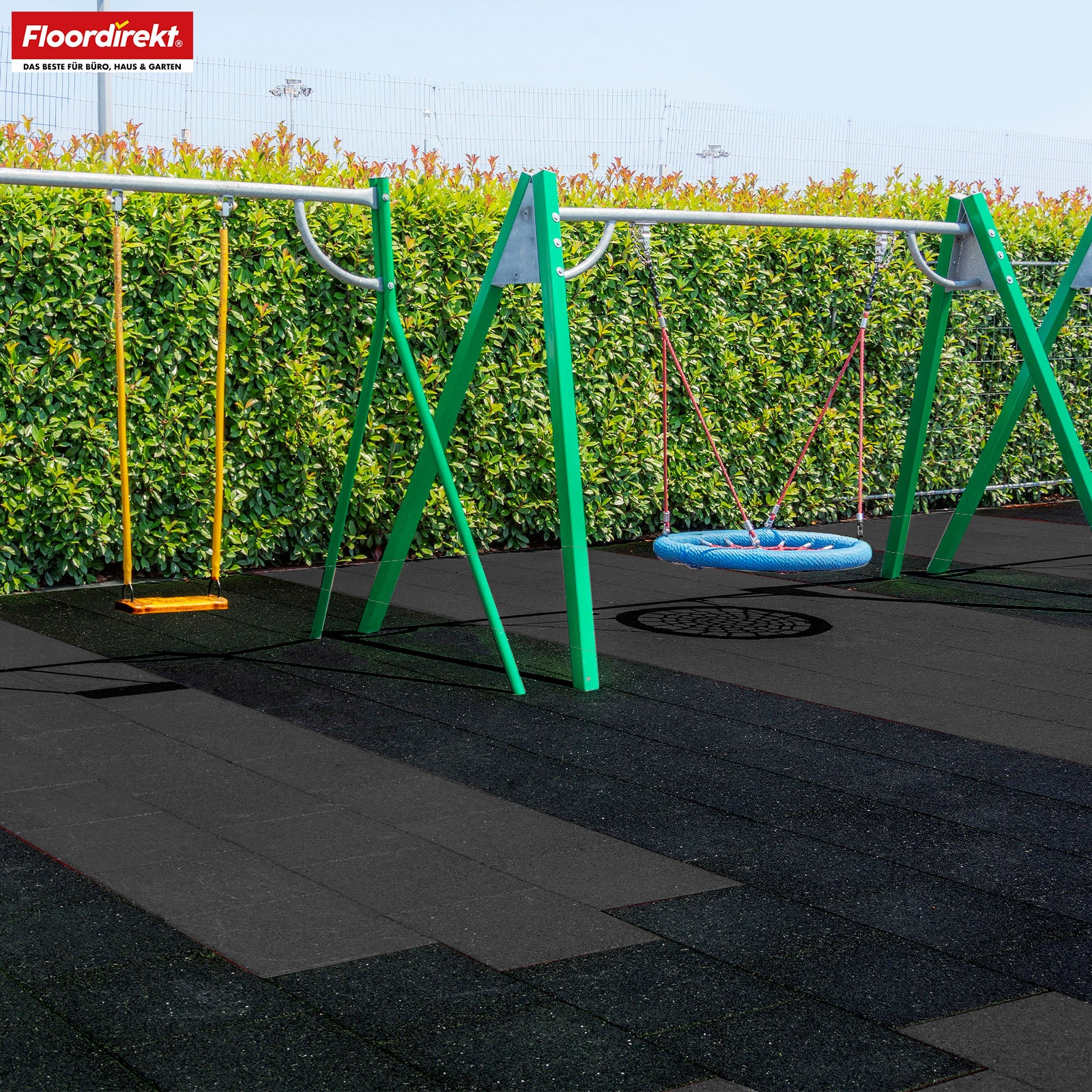 Tapis de protection contre les chutes | Play Protect | Protection de sol antidérapante et robuste en caoutchouc | Différentes épaisseurs et couleurs | 50 x 50 cm