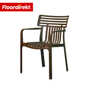 Chaise de jardin | Terrano | Chaise design empilable résistante aux intempéries & aux UV pour jardin, balcon & terrasse